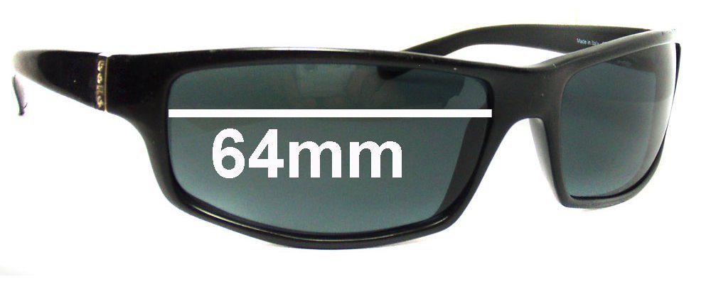 Sunglass Fix Replacement Lenses for Bolle Dirty 8 Low-Low - 64mm Wide