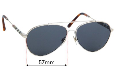 Burberry B 3092-Q Replacement Lenses 57mm wide 