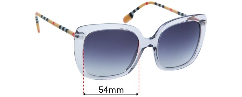 Sunglass Fix Replacement Lenses for Burberry B 4323  - 54mm Wide