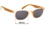 Sunglass Fix Verres de Remplacement pour Calvin Klein CK5829 - 49mm Wide 