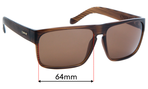 Carve Vendetta Replacement Lenses 64mm wide 