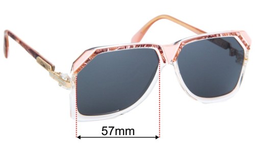 Sunglass Fix Replacement Lenses for Cazal MOD 186 - 57mm Wide 