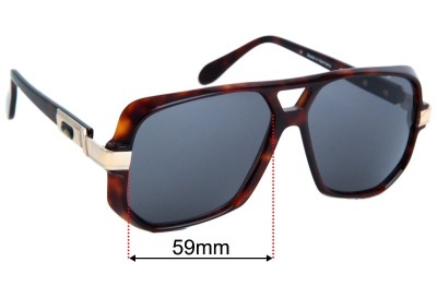 Cazal MOD 627 Verres de Remplacement 59mm wide 