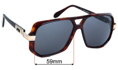 Sunglass Fix Replacement Lenses for Cazal MOD 627  - 59mm Wide 