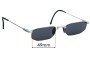 Sunglass Fix Verres de Remplacement pour Chai So2 - 49mm Wide 