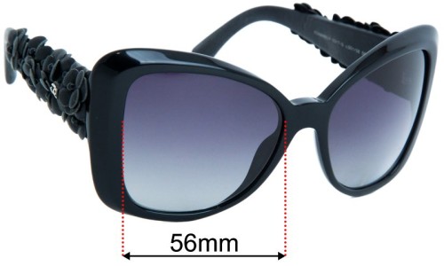 Sunglass Fix Replacement Lenses for Chanel 5317-Q - 56mm Wide 