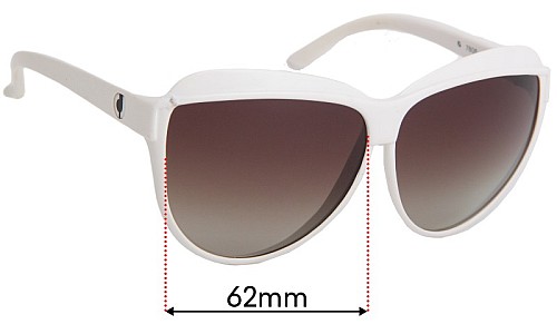 Sunglass Fix Replacement Lenses for Charles Jourdan  7805  - 64mm Wide 