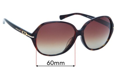 Coach HC8118F Bailey Replacement Lenses 60mm wide 