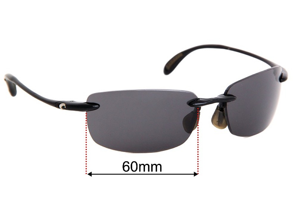 Sunglass Fix Lentes de Repuesto para Costa Del Mar Ballast - 60mm Wide Sunglass Fix Lentes de Repuesto para Costa Del Mar Ballast - 60mm Wide