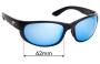 Sunglass Fix Replacement Lenses for Costa Del Mar Howler - 62mm Wide 