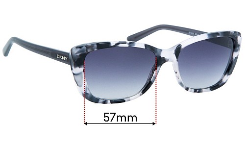 Sunglass Fix Replacement Lenses for DKNY DY 4130 - 57mm Wide 
