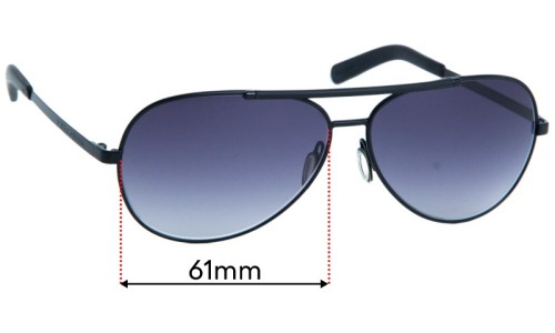 Sunglass Fix Replacement Lenses for Dolce & Gabbana DG2141  - 61mm Wide 