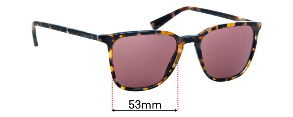 Sunglass Fix Replacement Lenses for Dolce & Gabbana DG4301 - 53mm Wide