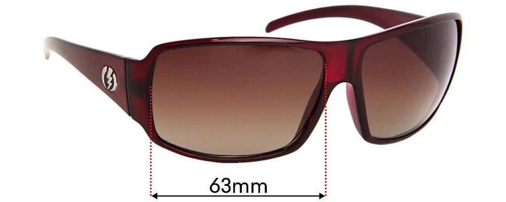 Sunglass Fix Replacement Lenses for Electric Gain - 63mm Wide
