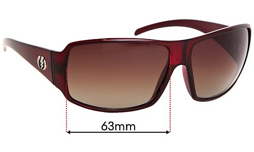 Sunglass Fix Replacement Lenses for Electric Gain - 63mm Wide 