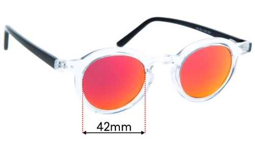 Sunglass Fix Replacement Lenses for Enhance  4073 - 42mm Wide 