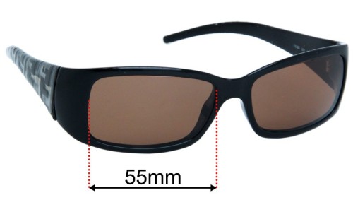 Sunglass Fix Replacement Lenses for Fendi FS300 - 55mm Wide 