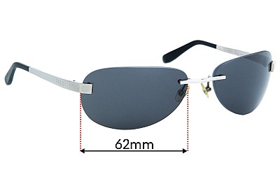 Fred  Sicile F1 Replacement Sunglass Lenses - 62mm wide 
