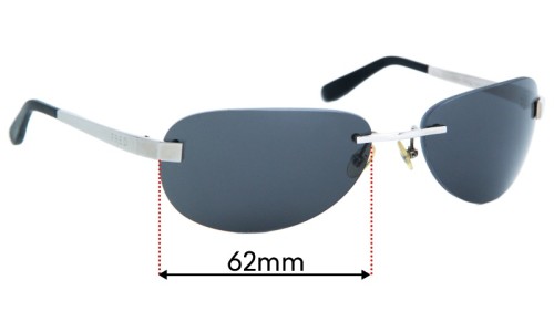 Sunglass Fix Replacement Lenses for Fred Sicile F1  - 62mm Wide 