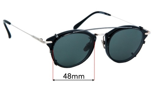 Sunglass Fix Replacement Lenses for Frency & Mercury Clip On for Pocket Piece - 48mm Wide 