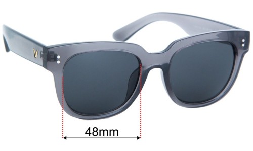 Sunglass Fix Replacement Lenses for Gentle Monster Una C B4  - 48mm Wide 