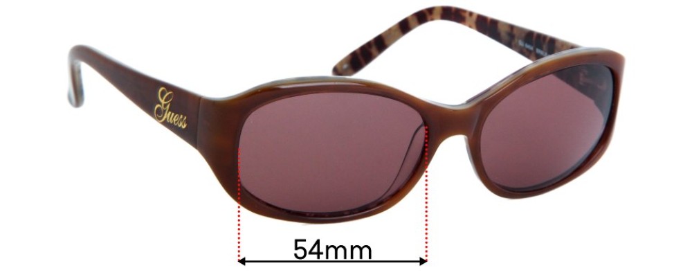 Sunglass Fix Replacement Lenses for Guess GU6404 - 54mm wide