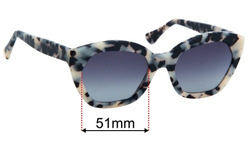 Sunglass Fix Replacement Lenses for L'Altra Ottica Chet 1 - 51mm Wide 