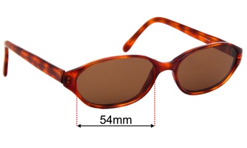 Sunglass Fix Replacement Lenses for Lifestyle   PL-1332  - 54mm Wide 