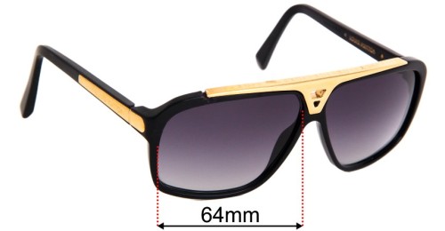 Louis Vuitton Z0350W 64 64mm Lentes de Repuesto