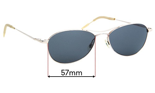 Sunglass Fix Replacement Lenses for Oliver Peoples AERO 57 - 57mm Wide Oliver Peoples AERO 57 Replacement Lenses 57mm wide