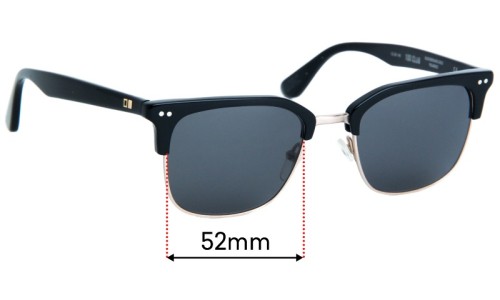 Sunglass Fix Replacement Lenses for Otis 100 CLUB - 52mm Wide 