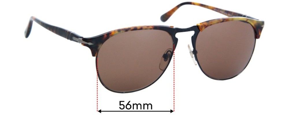 Sunglass Fix Replacement Lenses for Persol 8649-S - 56mm Wide