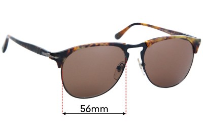 Persol 8649-S Replacement Sunglass Lenses - 56mm Wide 
