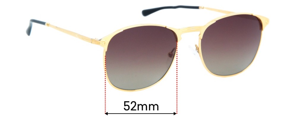 Sunglass Fix Replacement Lenses for Persol Bahia  - 52mm Wide