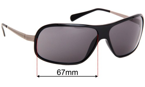 Sunglass Fix Replacement Lenses for Police S8384 - 67mm Wide 