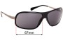 Sunglass Fix Replacement Lenses for Police S8384 - 67mm Wide 