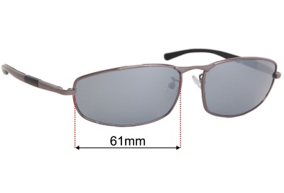 Police S8527N Verres de Remplacement 61mm wide 