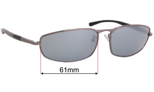 Sunglass Fix Replacement Lenses for Police S8527N  - 61mm Wide 