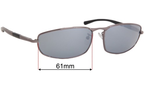 Sunglass Fix Lentes de Repuesto para Police S8527N - 61mm Wide 