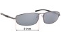 Sunglass Fix Lentes de Repuesto para Police S8527N - 61mm Wide 