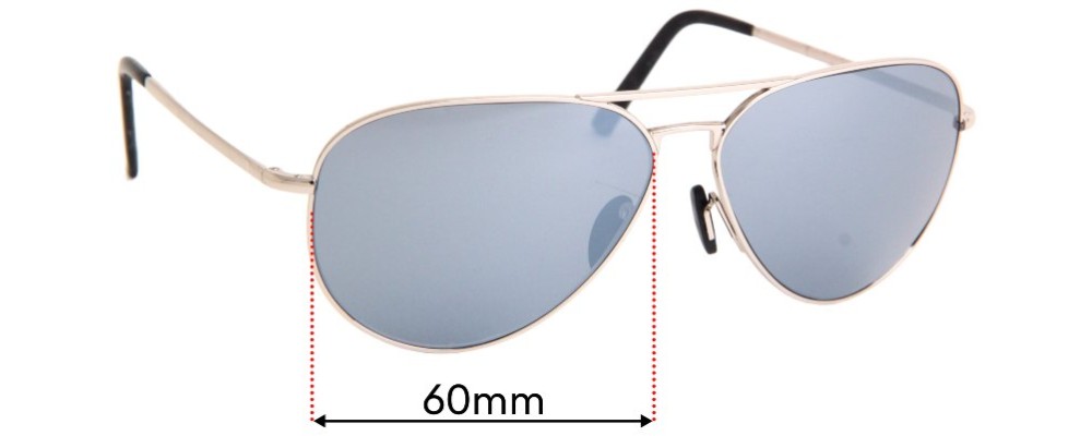 Sunglass Fix Replacement Lenses for Carrera P 8508 - 60mm Wide