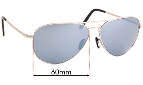 Sunglass Fix Replacement Lenses for Carrera P 8508 - 60mm Wide 