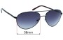 Sunglass Fix Replacement Lenses for Prada Aviator (Unknown Model) - 58mm Wide 