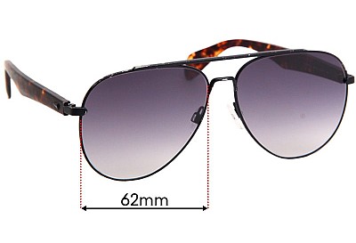 Rag & Bone RNB5003/S Replacement Lenses 62mm wide 