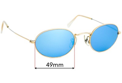 Ray Ban B&L RB3547  Replacement Lenses 49mm wide 