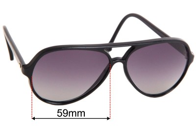 Ray Ban B&L W0325 Replacement Lenses 59mm wide 