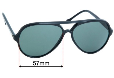 Ray Ban B&L W0325 57 Replacement Lenses 57mm wide 