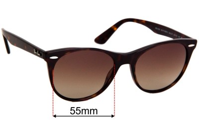 Ray Ban RB2185 Wayfarer II Classic Replacement Lenses 55mm wide 