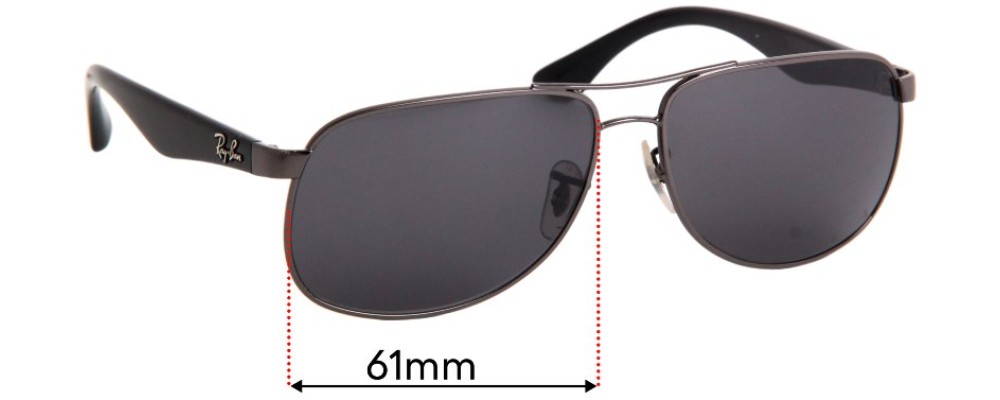 Ray Ban RB3502 Replacement Lenses 61mm 