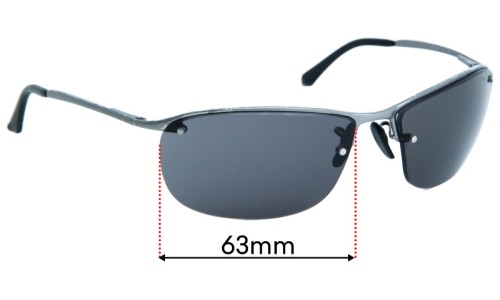 Ray Ban RB3542 Replacement Lenses 63mm wide 